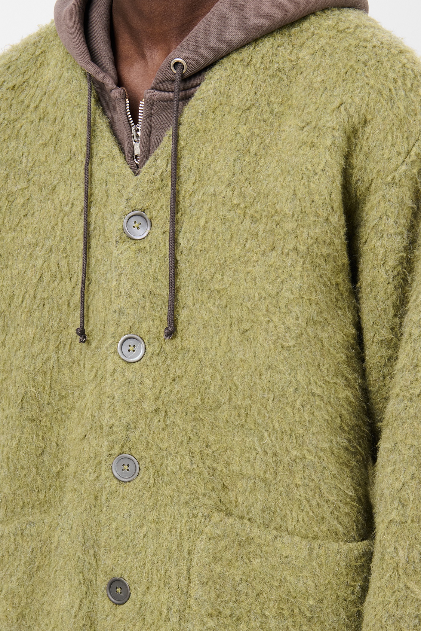 Cardigan Fresh Moss Tumble Wool - 4