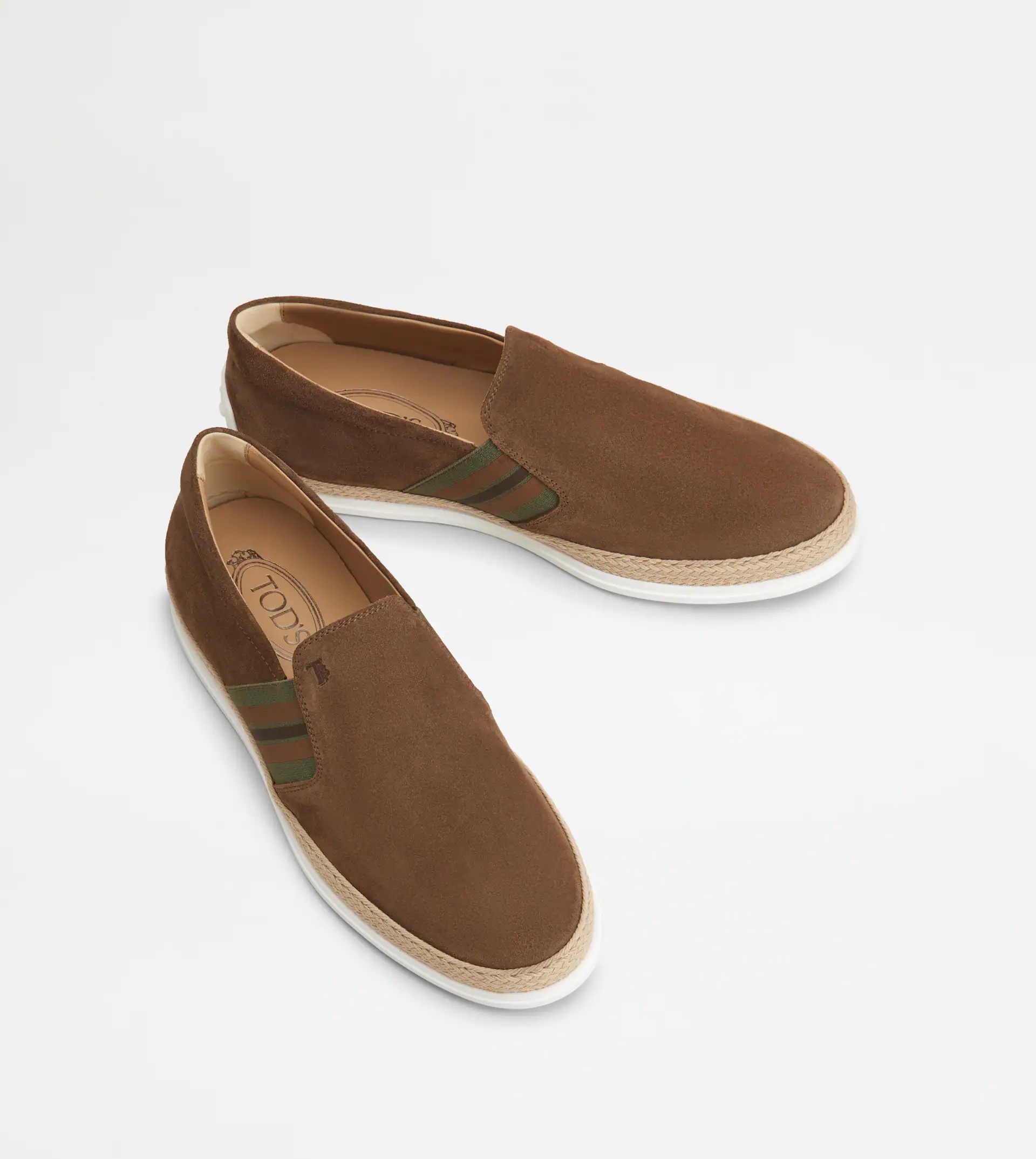 SLIP-ONS IN SUEDE - BROWN - 3