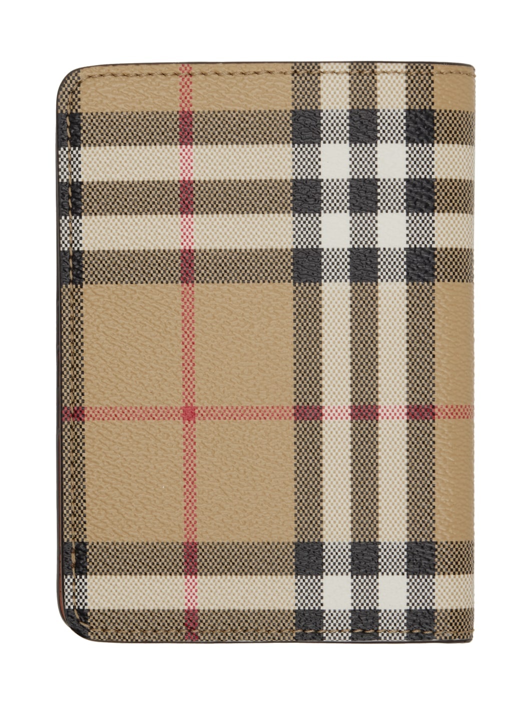 Beige Check Passport Holder - 2