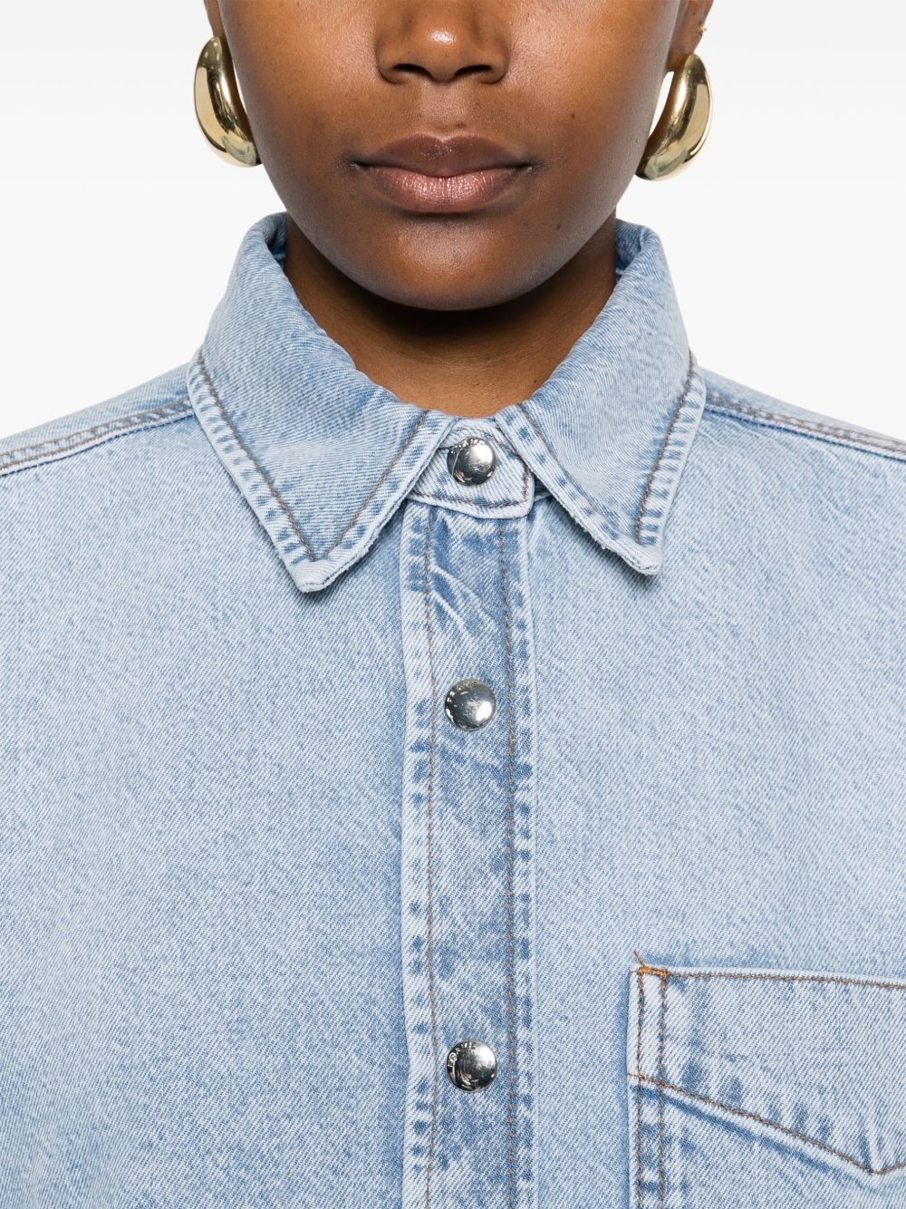 denim shirt dress - 5