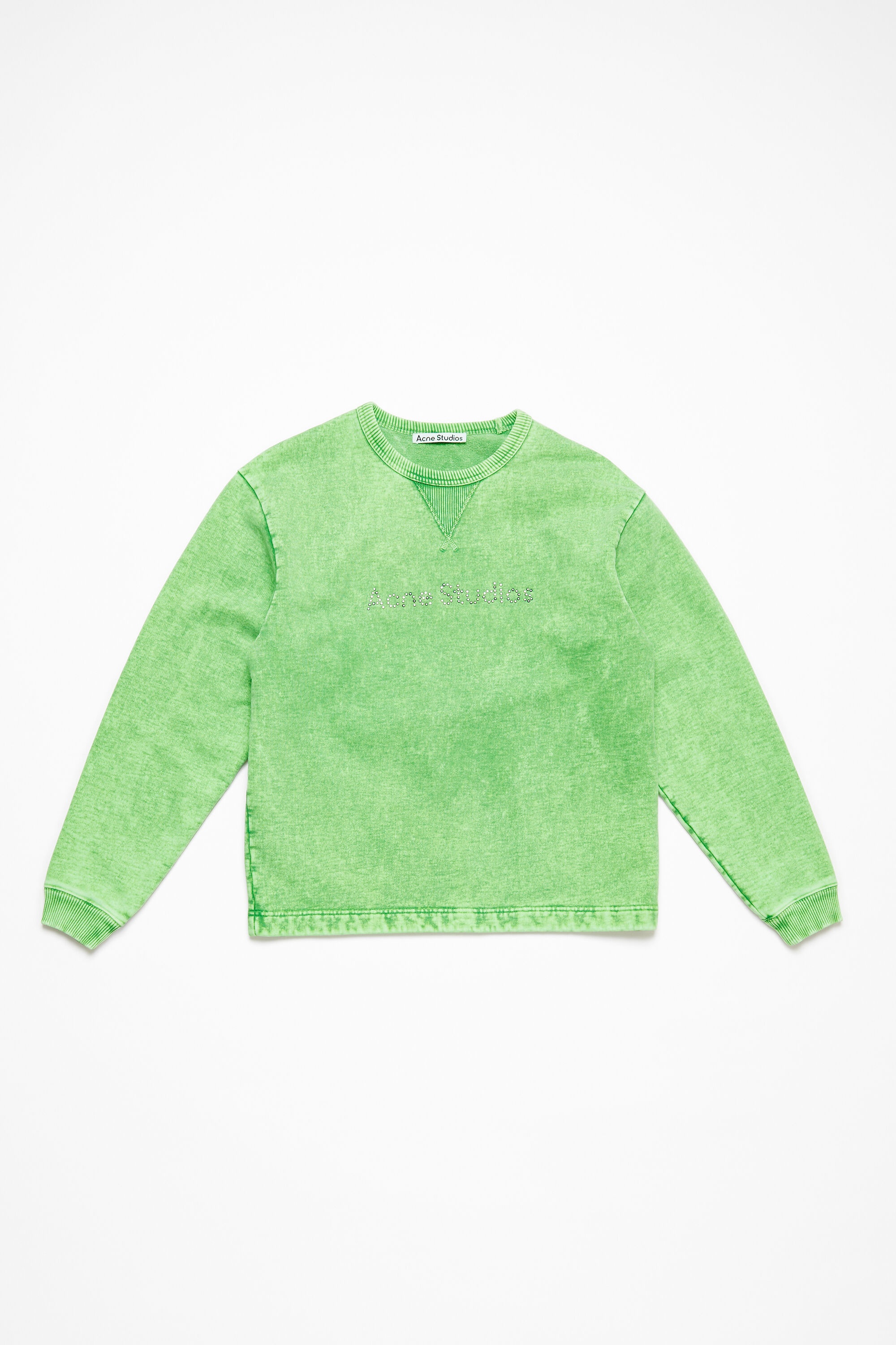 Logo stud sweater - Bright Green - 5