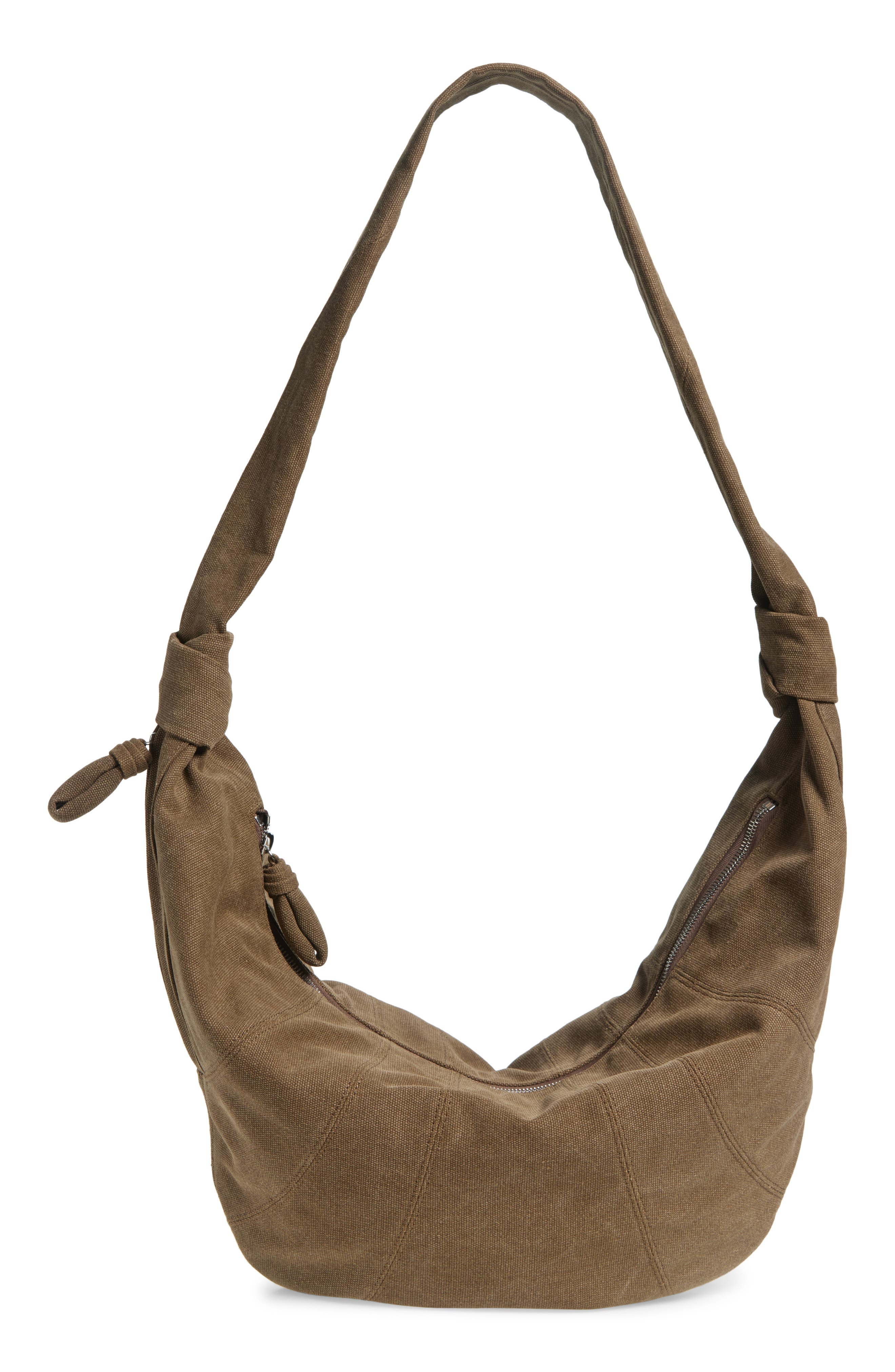Lemaire X-Large Croissant Canvas Shoulder Bag in Brown at Nordstrom - 1