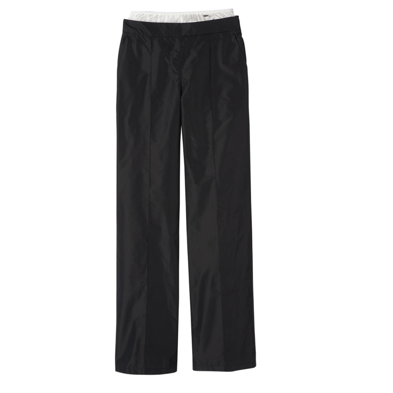 Straight pants with patch Black - Technical taffeta 1