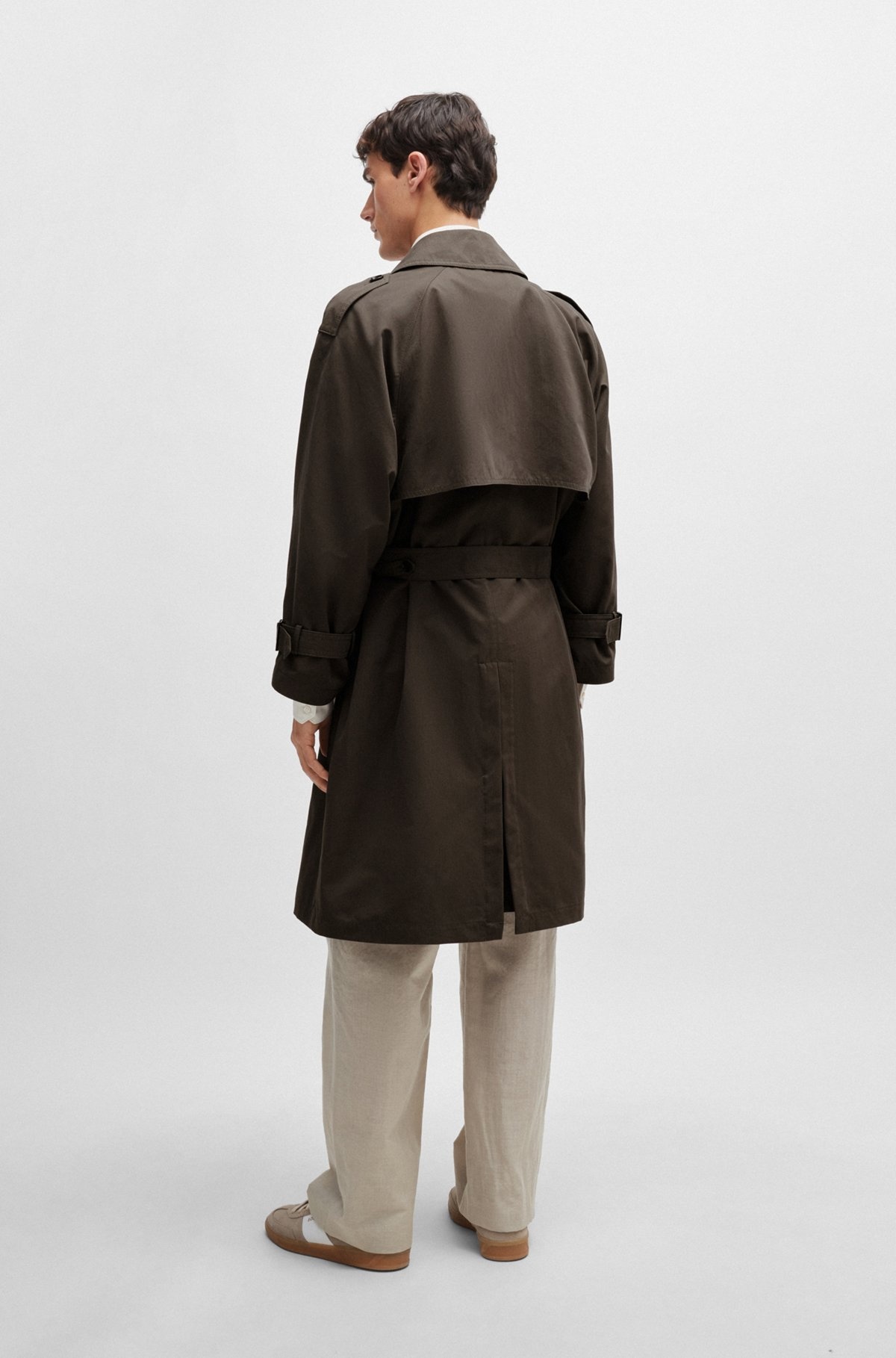 DOUBLE-BREASTED TRENCH COAT - 5