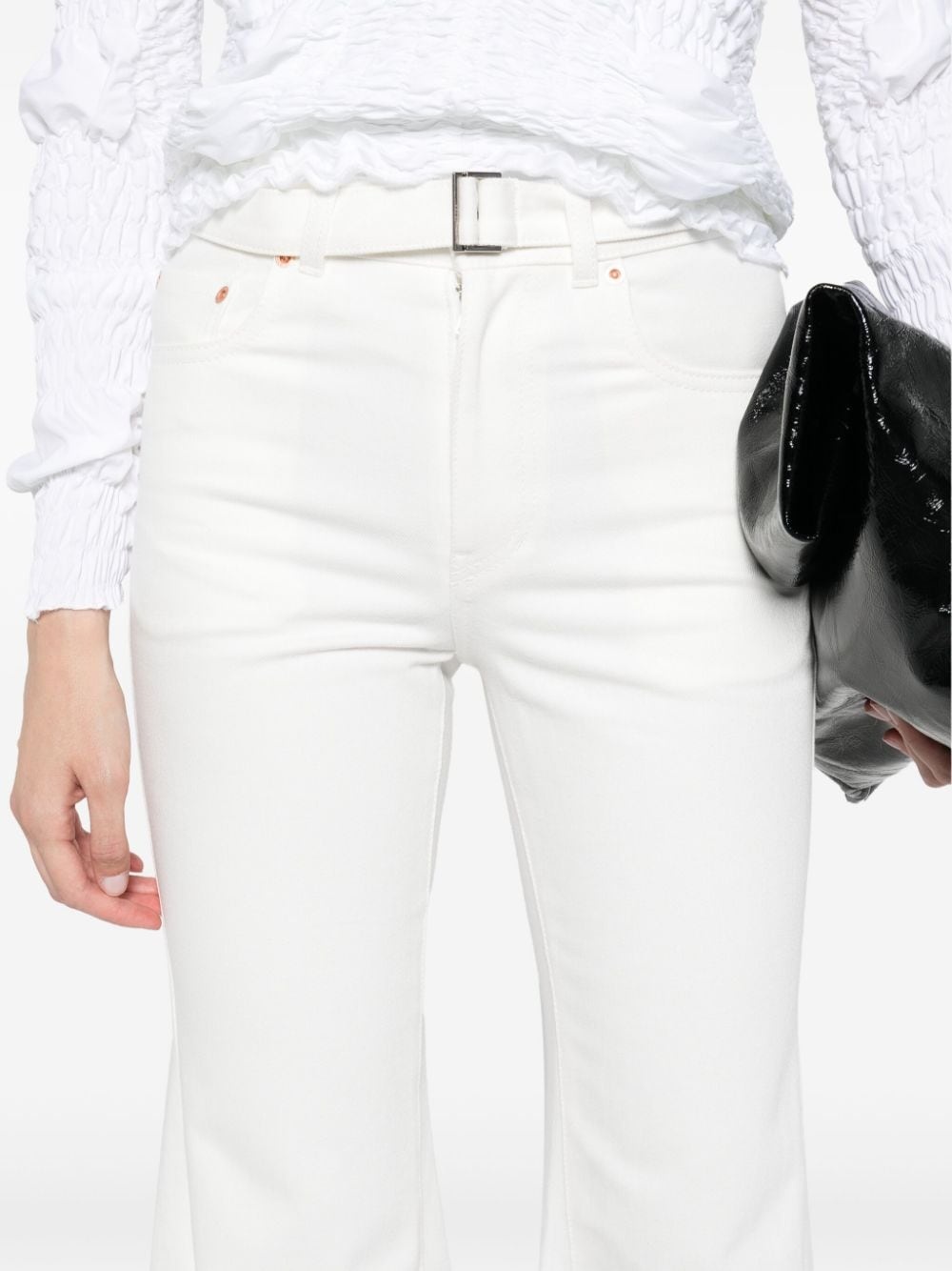 mid-rise flared jeans - 5
