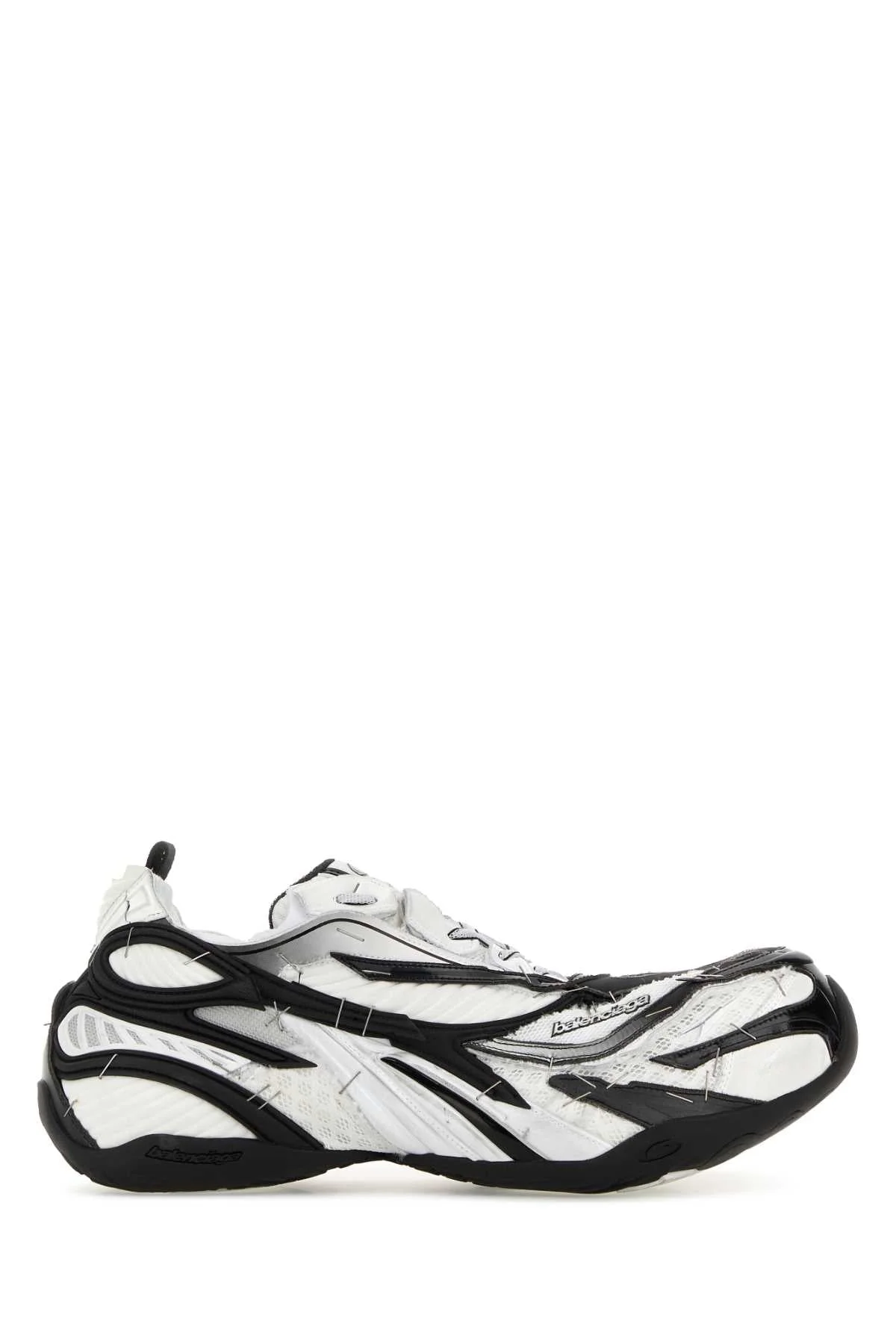Balenciaga Men Two-Tone Fabric Soleless Sneakers - 1