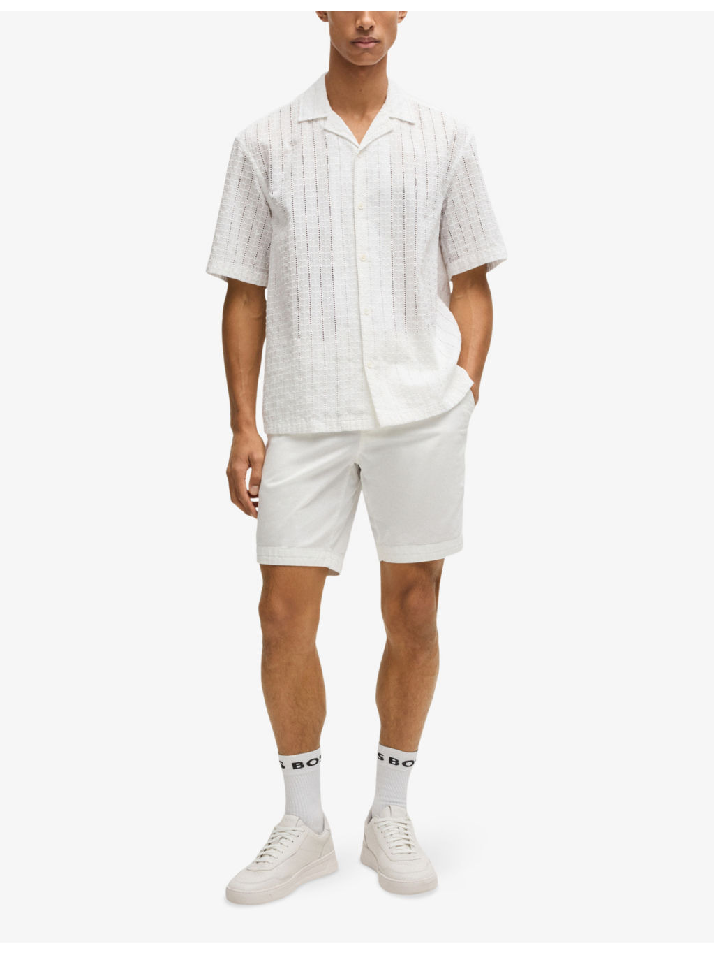 Slip-Pocket Straight-Leg Slim-Fit Stretch-Cotton Shorts - 2