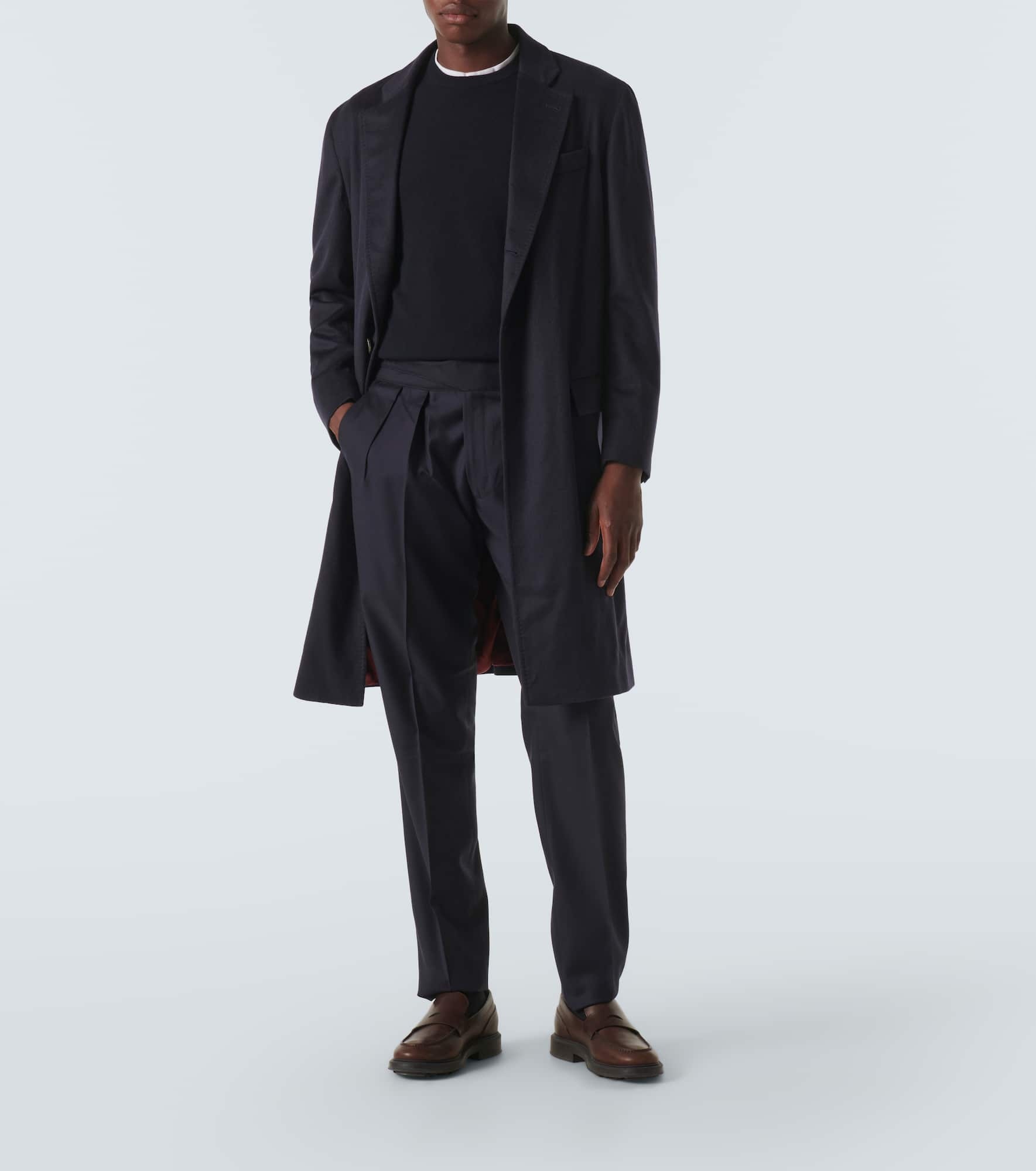 Single-breasted cashmere overcoat - 2
