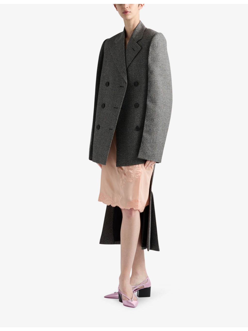 Embroidered habutai-silk midi skirt - 2