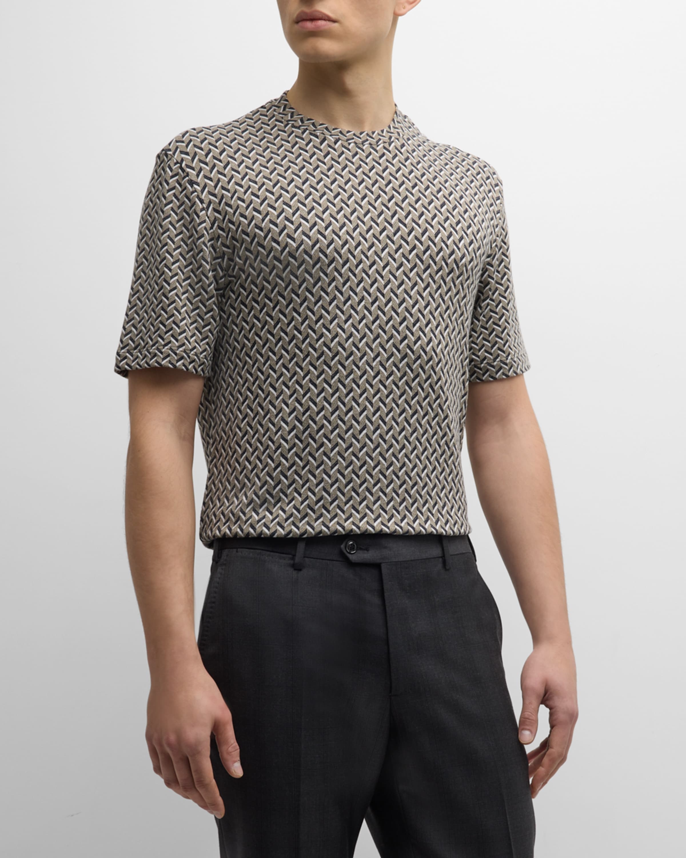 Men's Geometric Stretch T-Shirt - 2