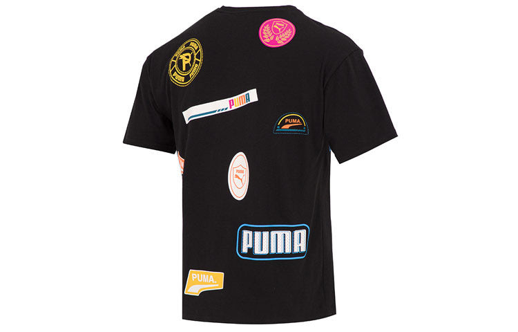 PUMA Mix Badge Logo Tee 'Black' 537795-01 - 2