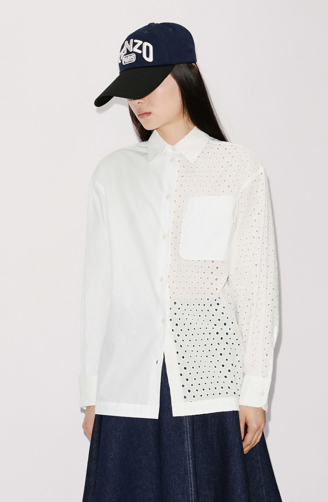 Oversize broderie anglaise shirt - 4