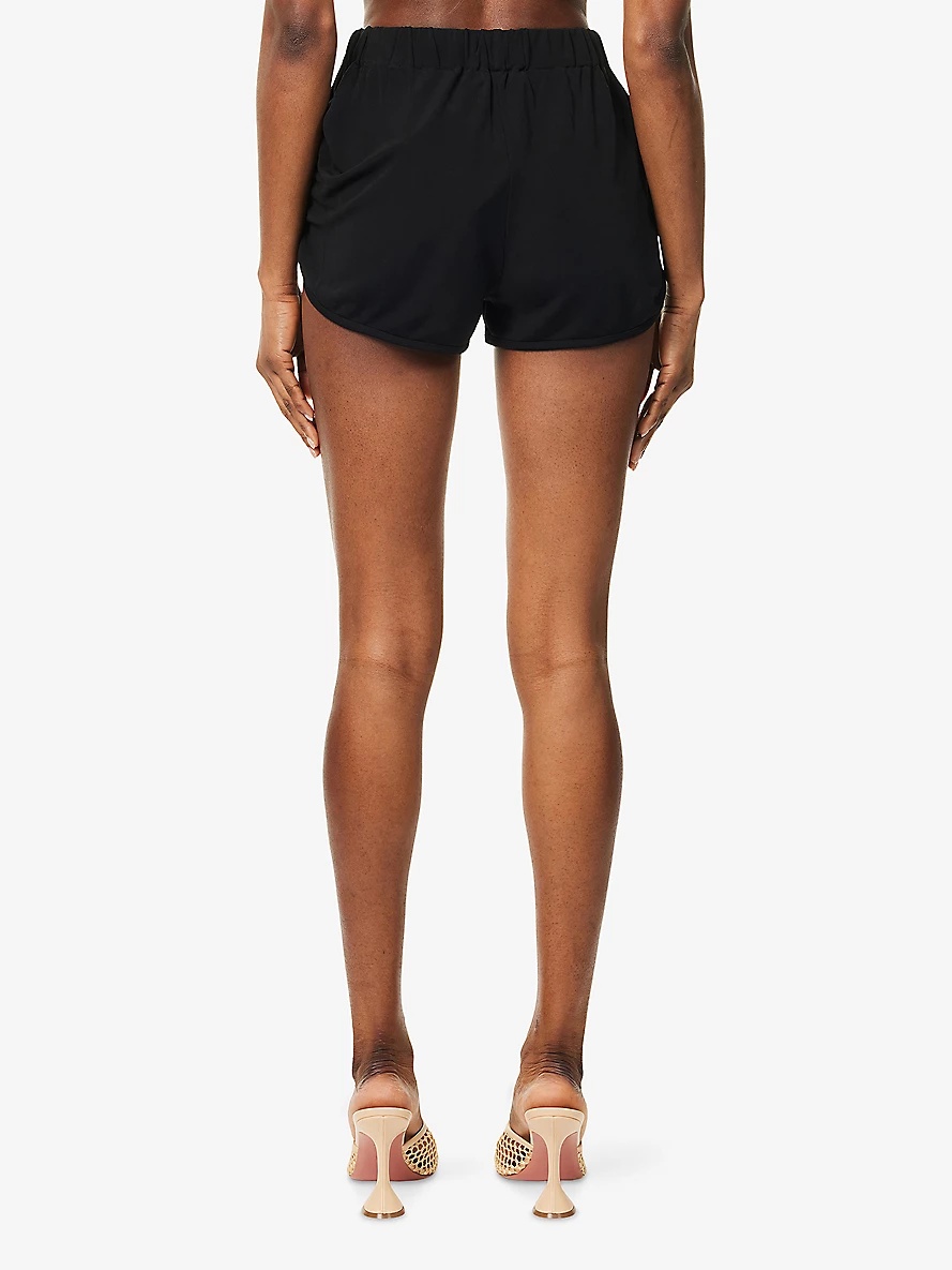 Ruched Crescent Jersey Shorts - 4