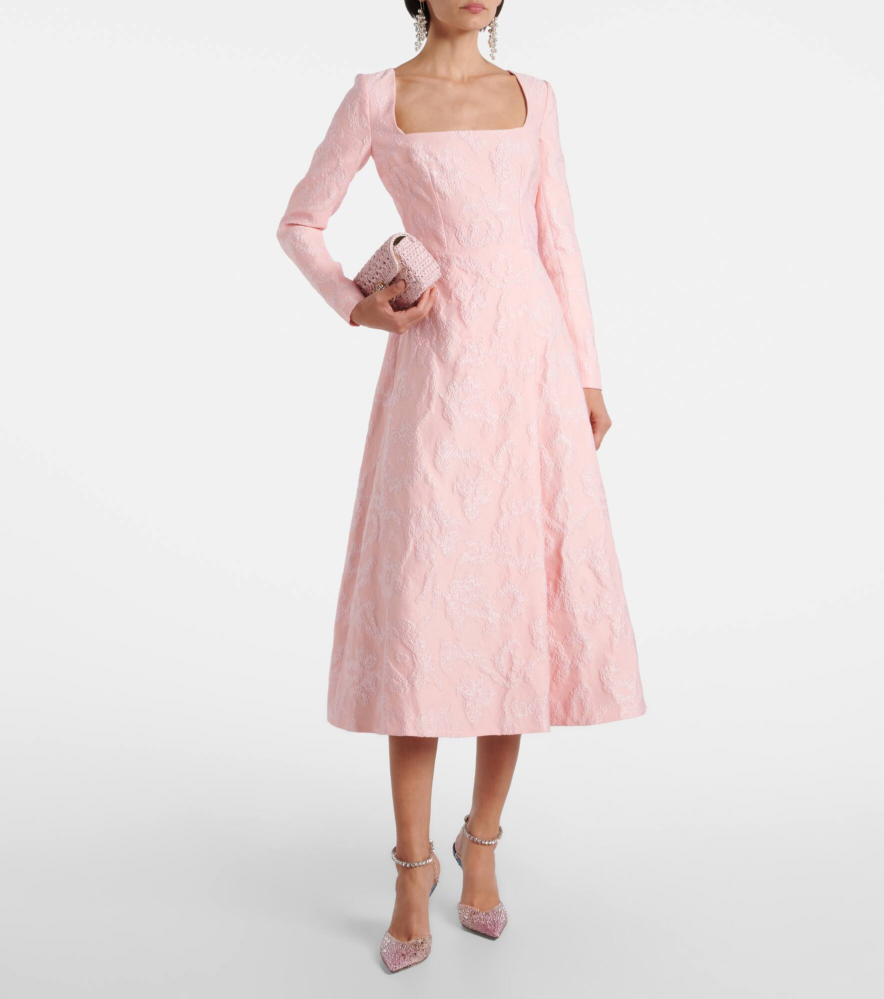 Glenda embroidered crêpe midi dress - 2