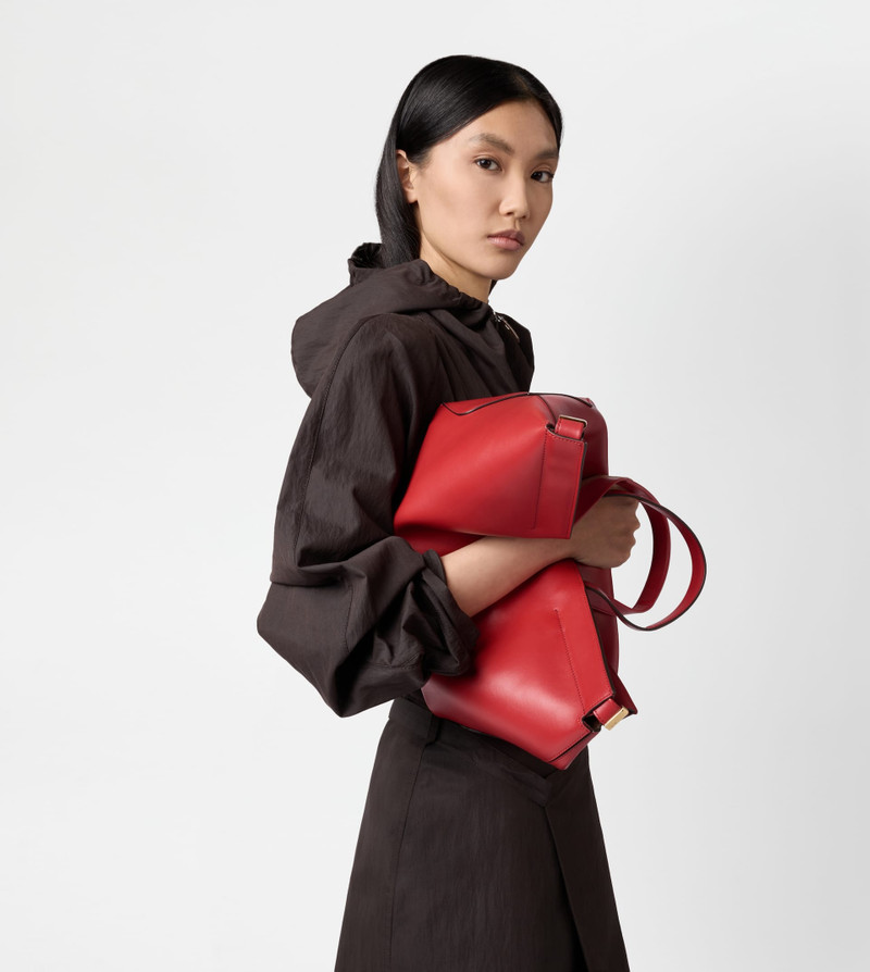 Tod's TOD'S DI BAG FOLIO IN LEATHER MEDIUM-SMALL - RED outlook