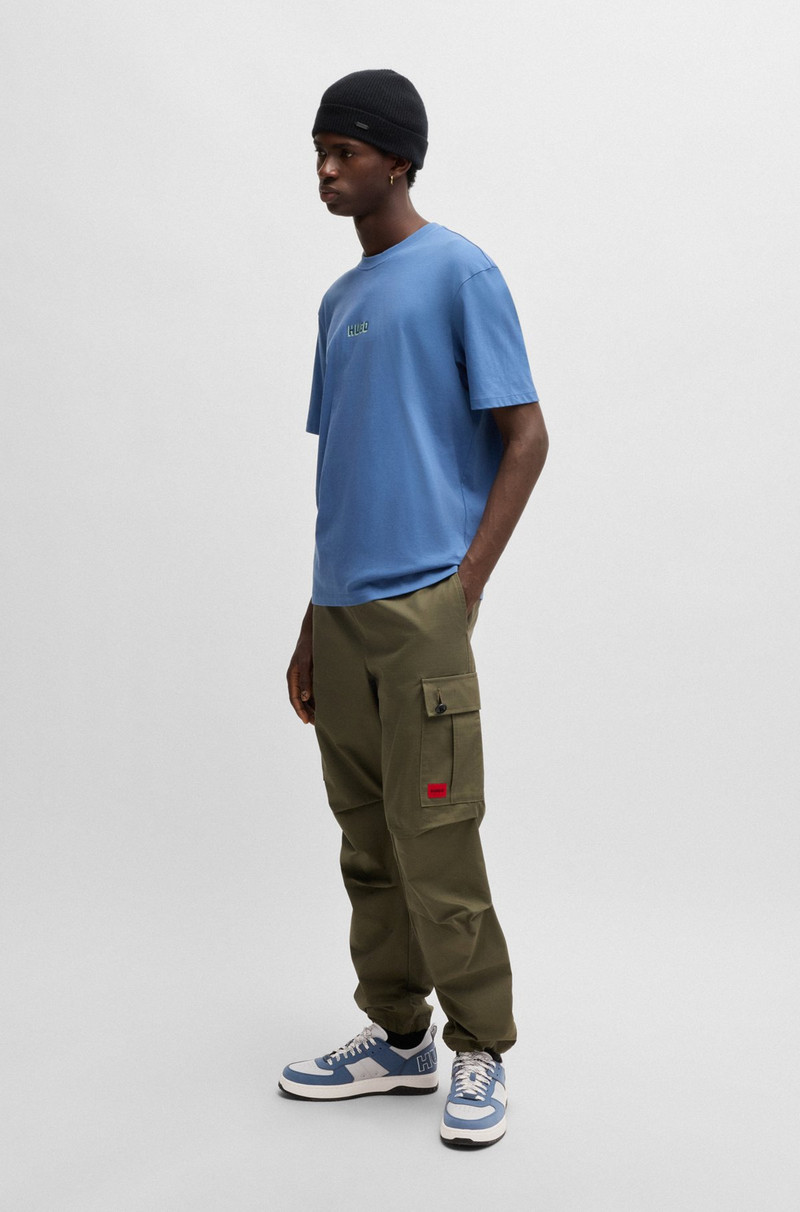 HUGO MIXED-MATERIAL TRAINERS WITH TWO SETS OF LACES outlook