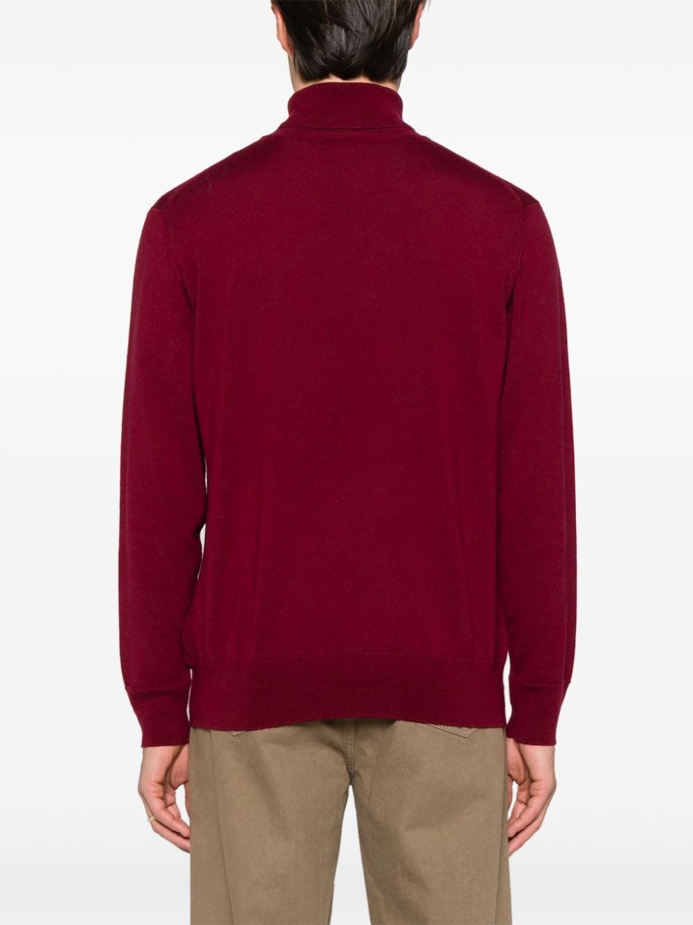 Pegaso-embroidered wool sweater - 4