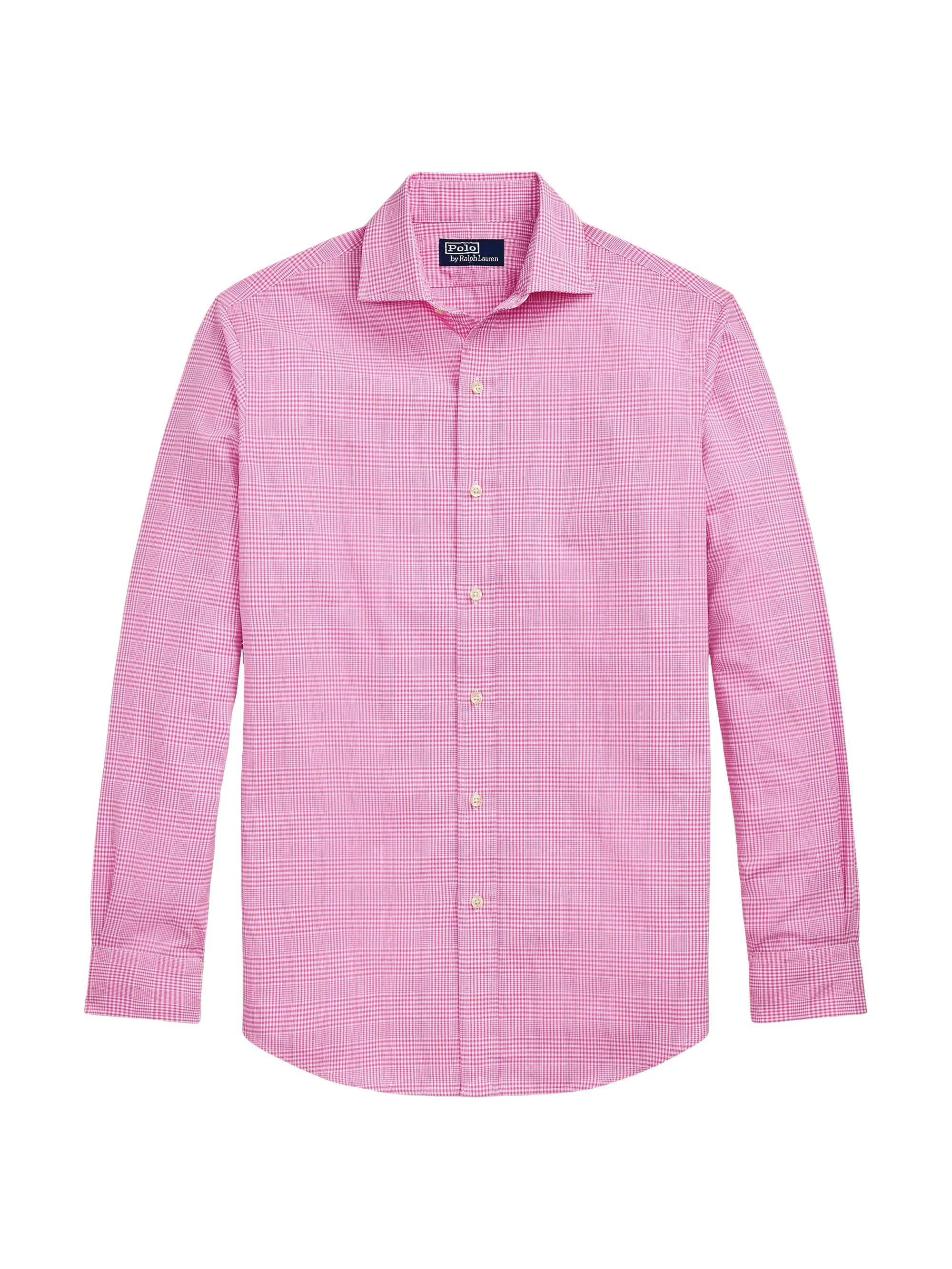 Men's Classic Fit Poplin Button-Front Shirt - Resort Rose White - 1