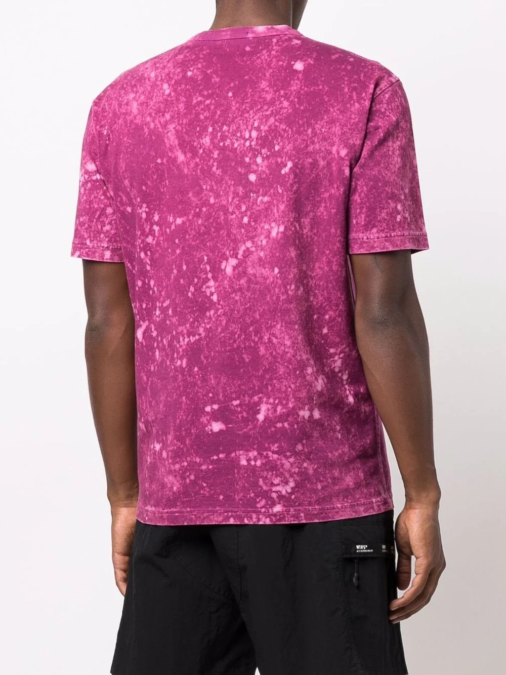 splatter-effect logo-print T-shirt - 4