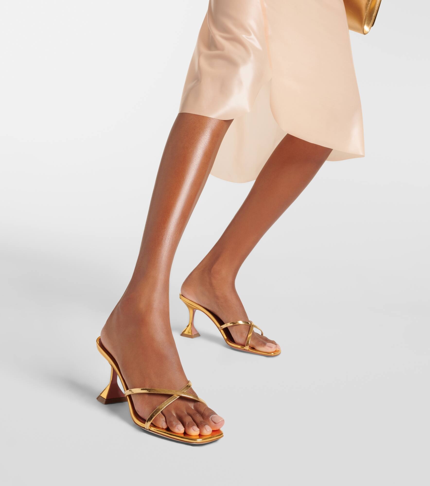 Henson 70 metallic leather mules - 4