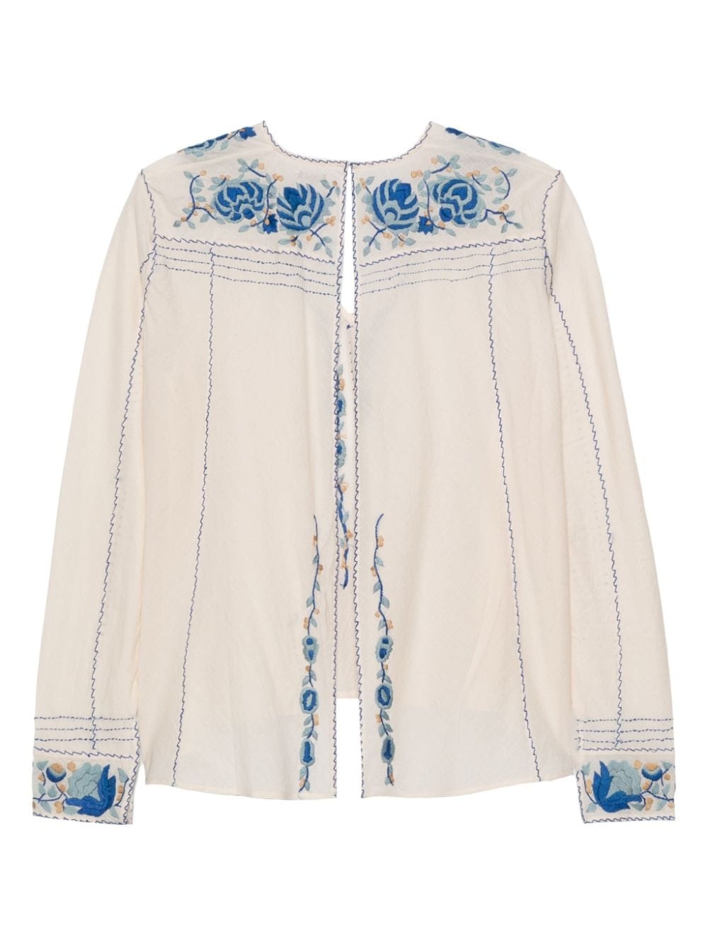 Cornflower embroidered blouse - 2