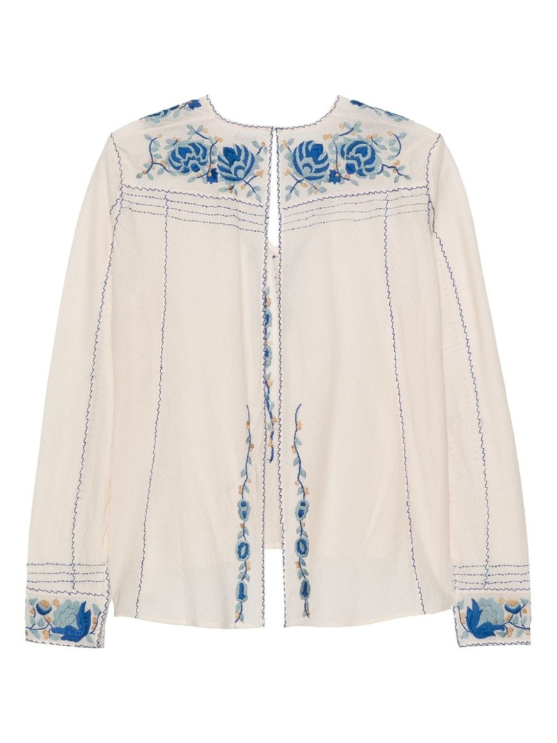 BODE Cornflower embroidered blouse outlook