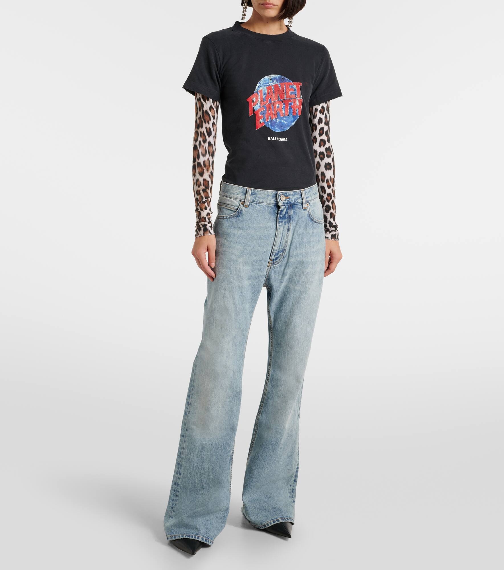 Mid-rise flared jeans - 7