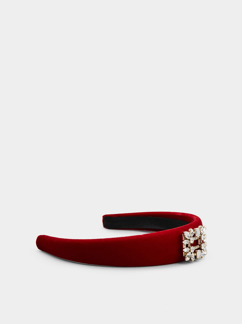 Broche Vivier Buckle Hairband in Velvet 3