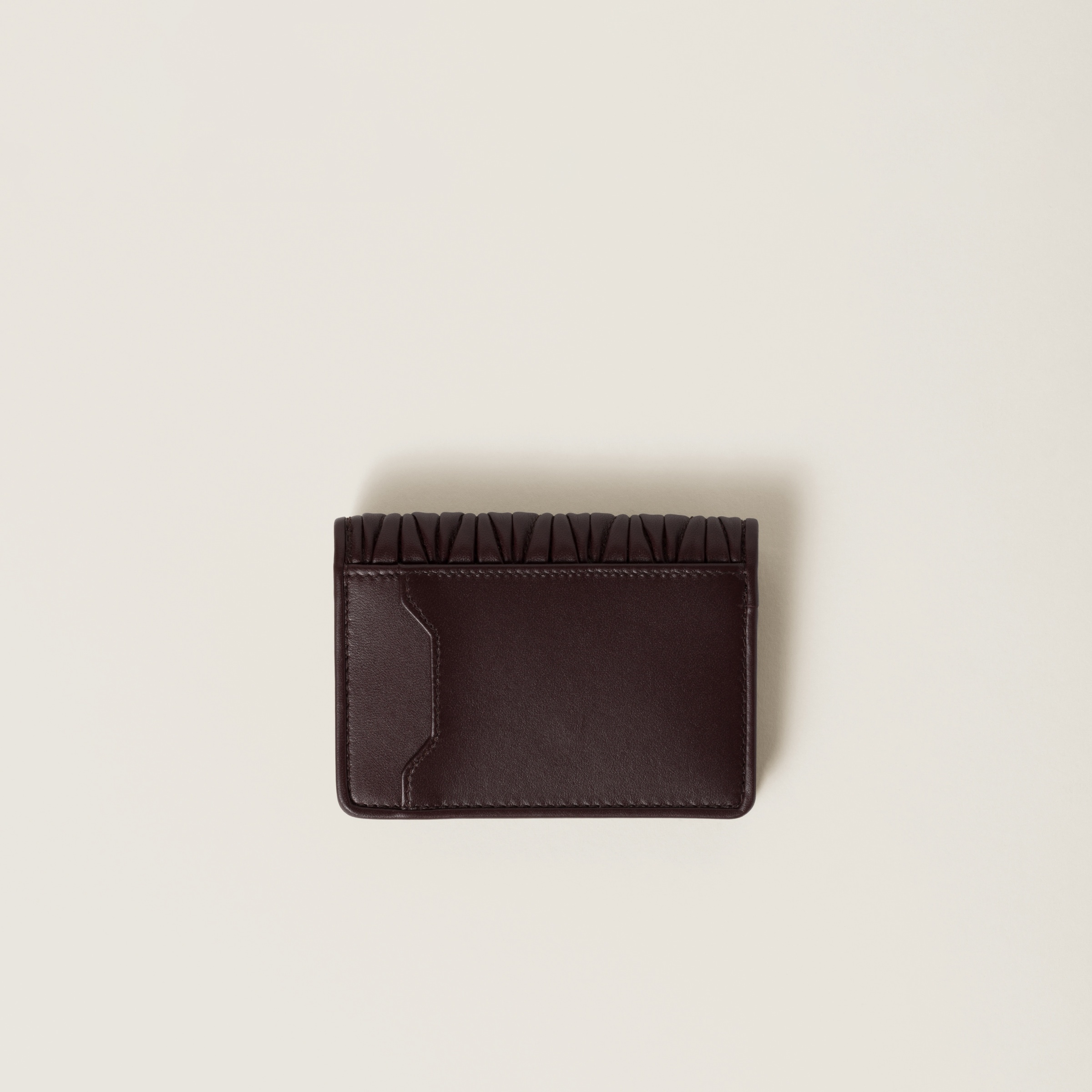 Matelassé nappa leather card holder - 3