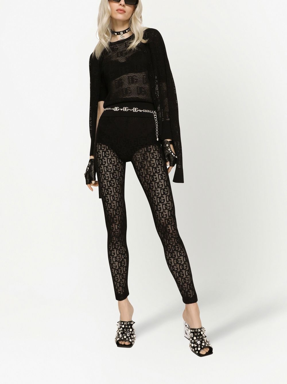 jacquard logo cardigan - 2