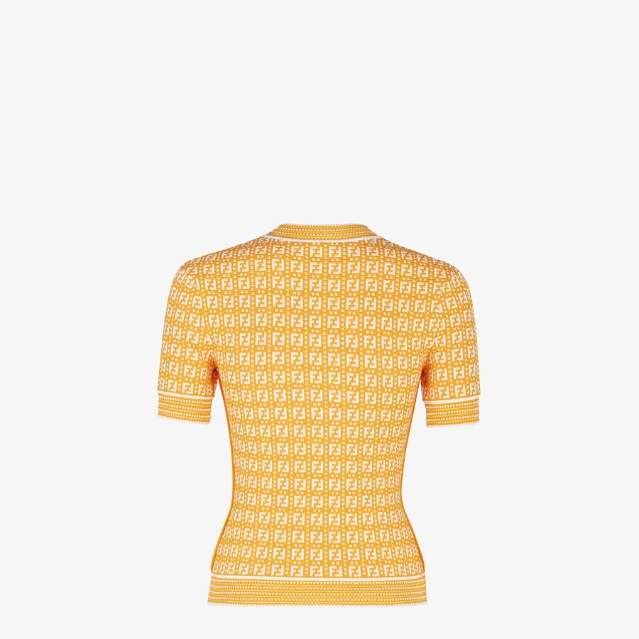 Orange viscose sweater - 2