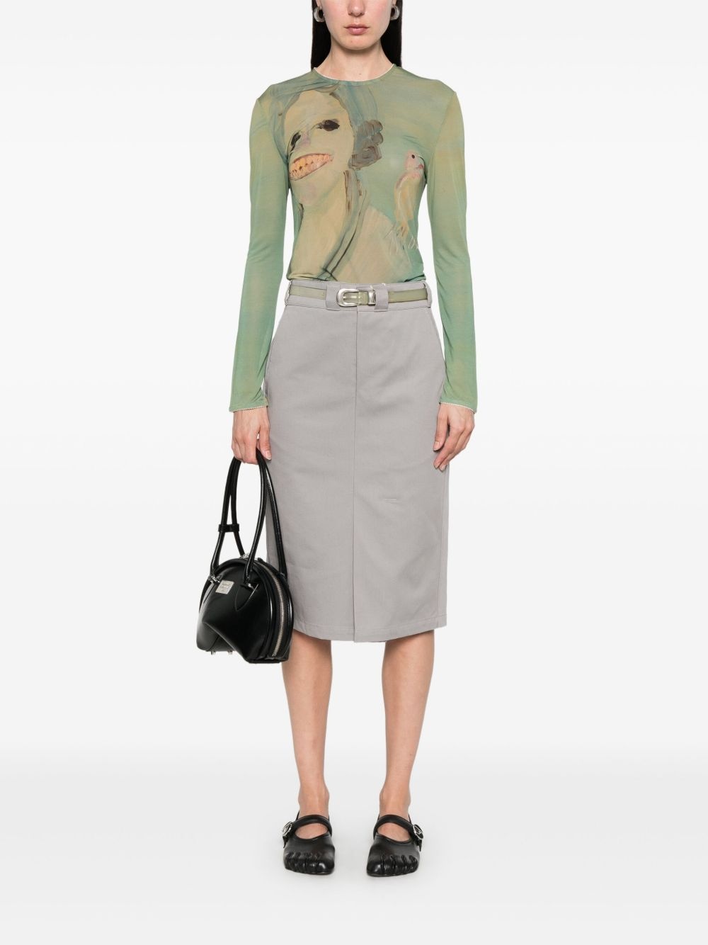 cotton midi skirt - 2