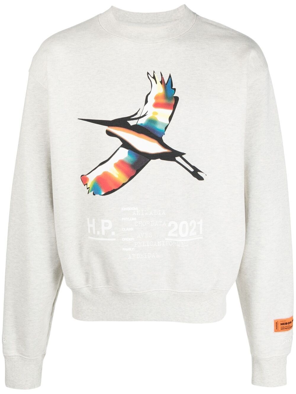 Rainbow print crew-neck sweatshirt - 1