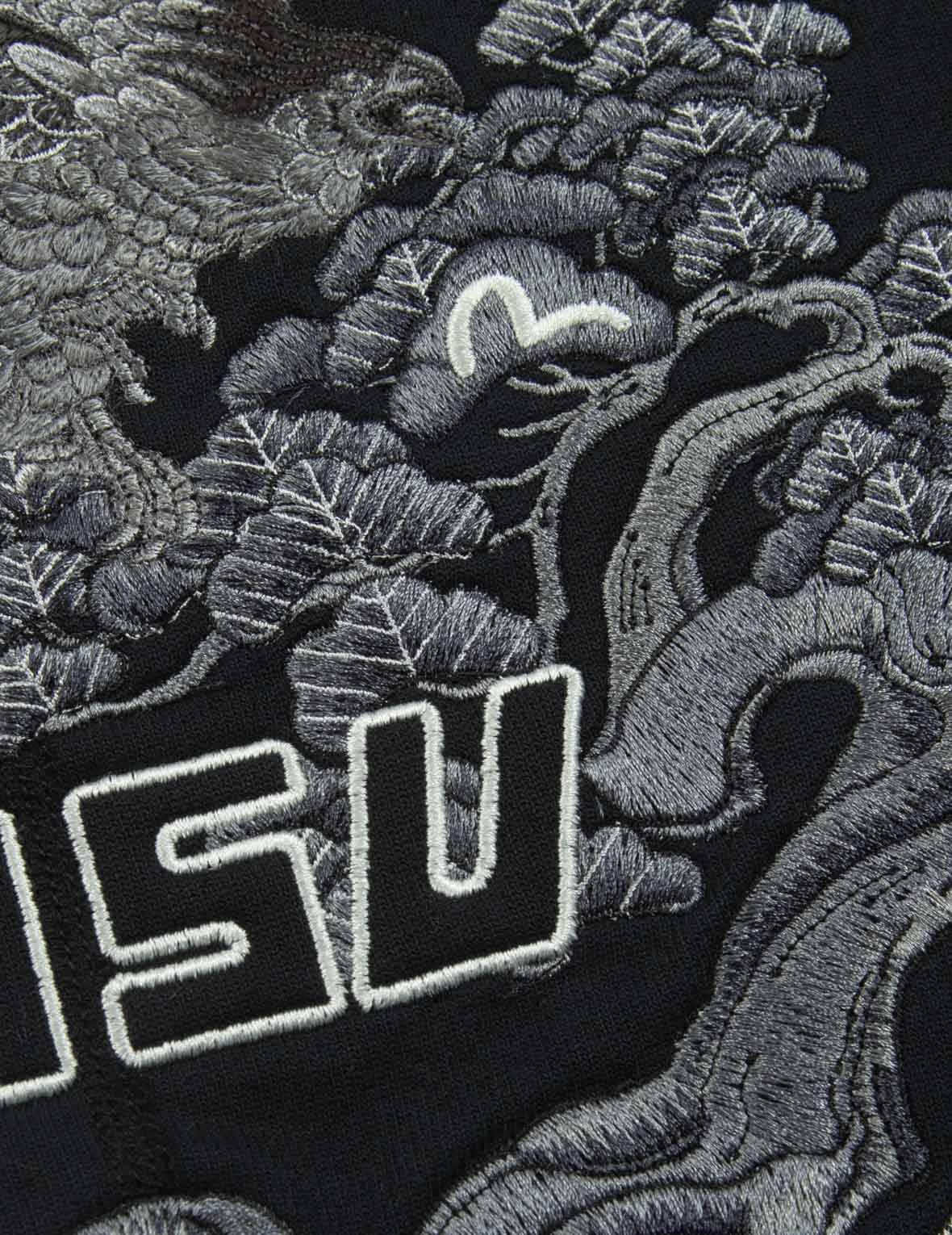 EAGLE AND PINE TREE GRAPHIC EMBROIDERY SWEAT SHORTS - 9
