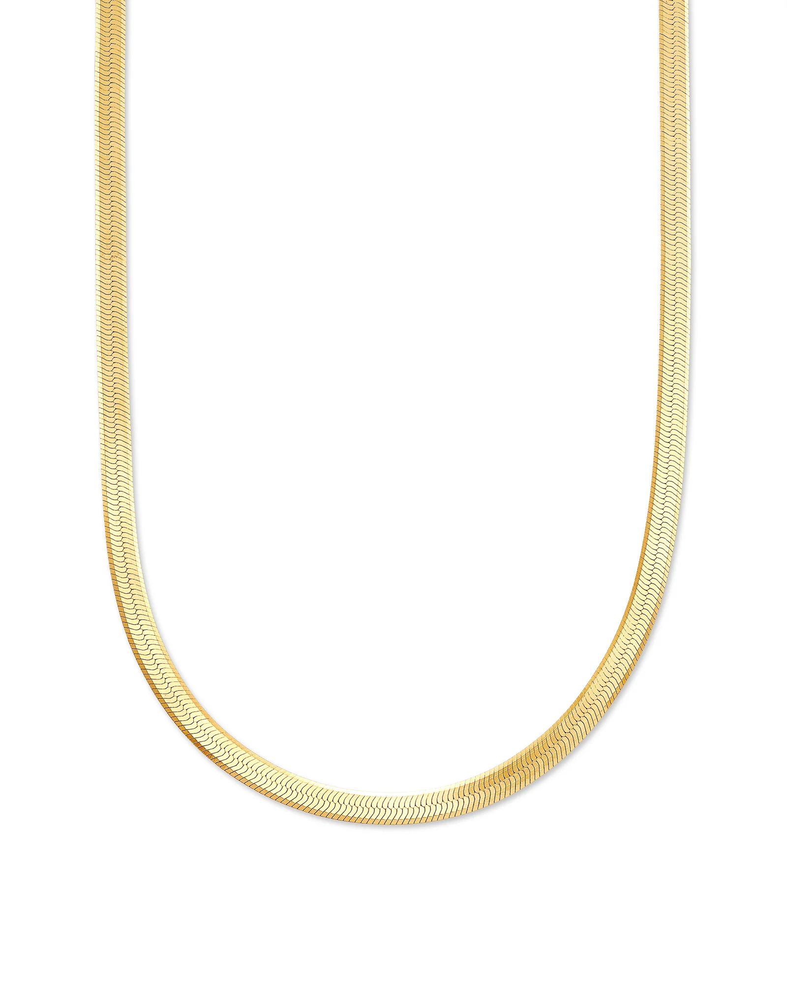 Herringbone Chain Necklace in 18k Gold Vermeil - 1