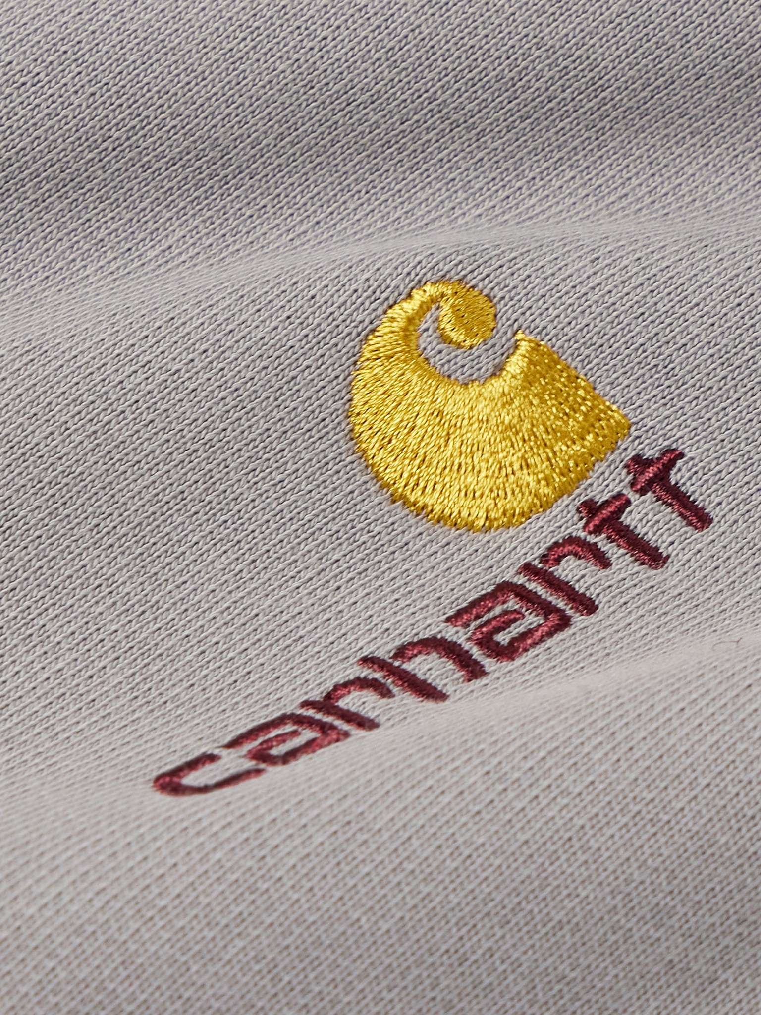 American Script Logo-Embroidered Cotton-Blend Jersey Hoodie - 4