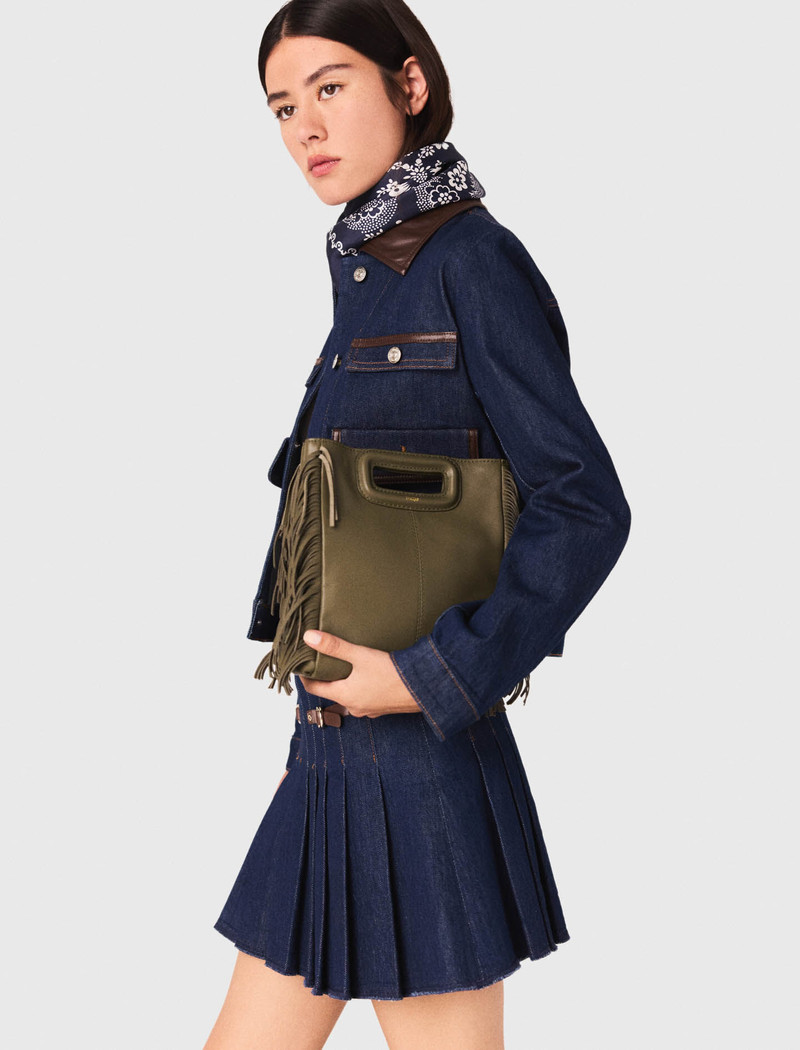 Short denim skirt with lining 3