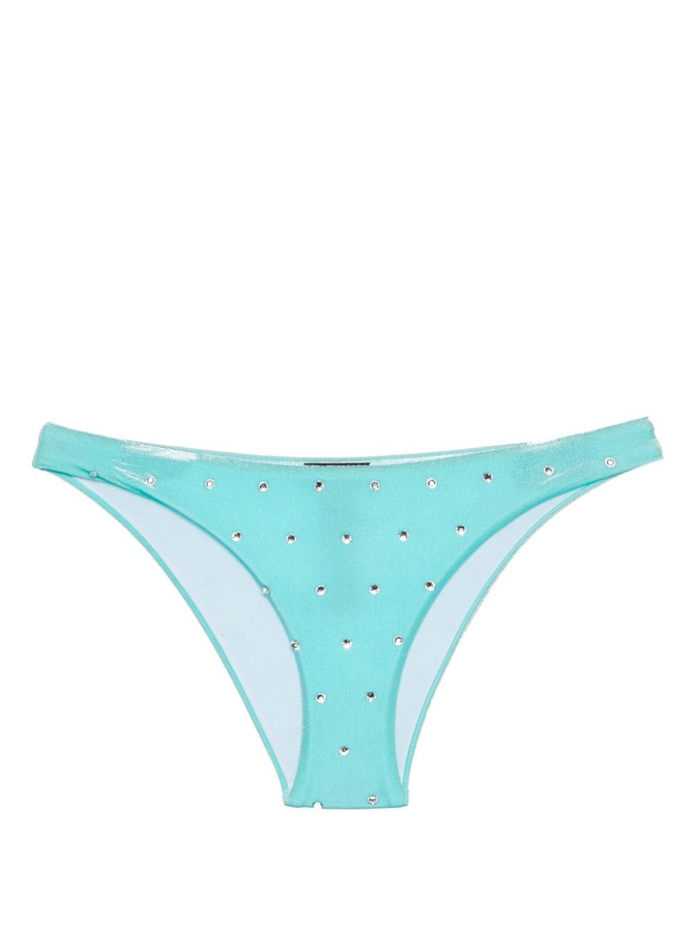 crystal-embellished velvet bikini bottom - 1