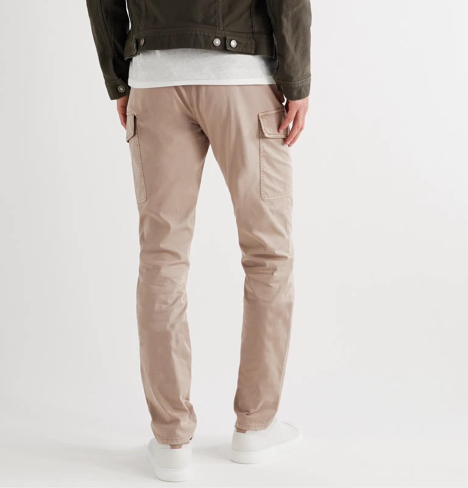 Slim-Fit Stretch-Cotton Twill Cargo Trousers - 4