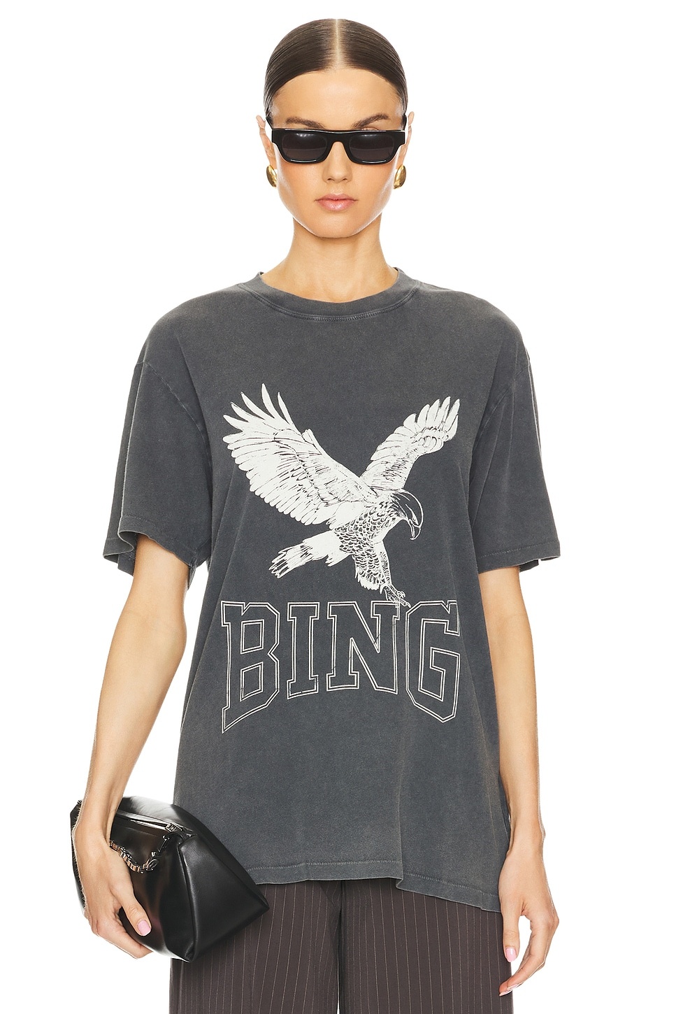 ANINE BING Lili Retro Eagle Tee | revolve | REVERSIBLE