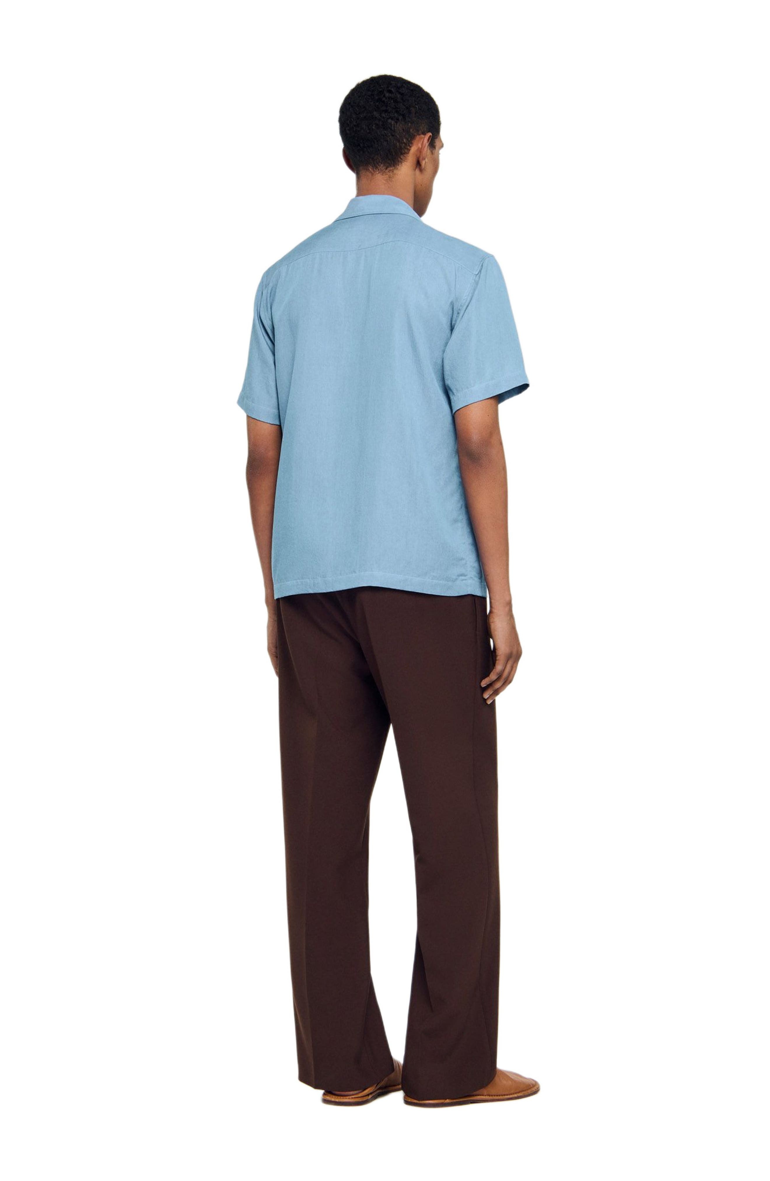 SANDRO Short-sleeved shirt in Chambray at Nordstrom - 2