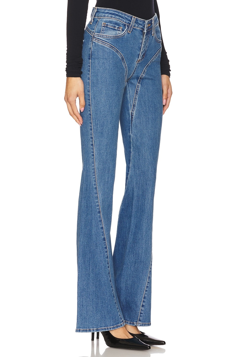 Deanna Low Rise Seamed Flare - 2