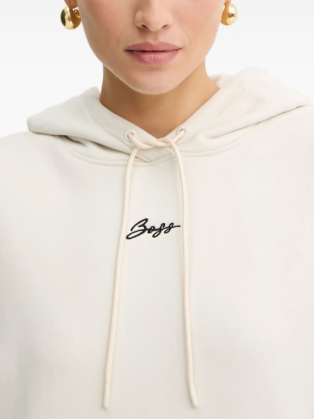 embroidered-logo hoodie - 4