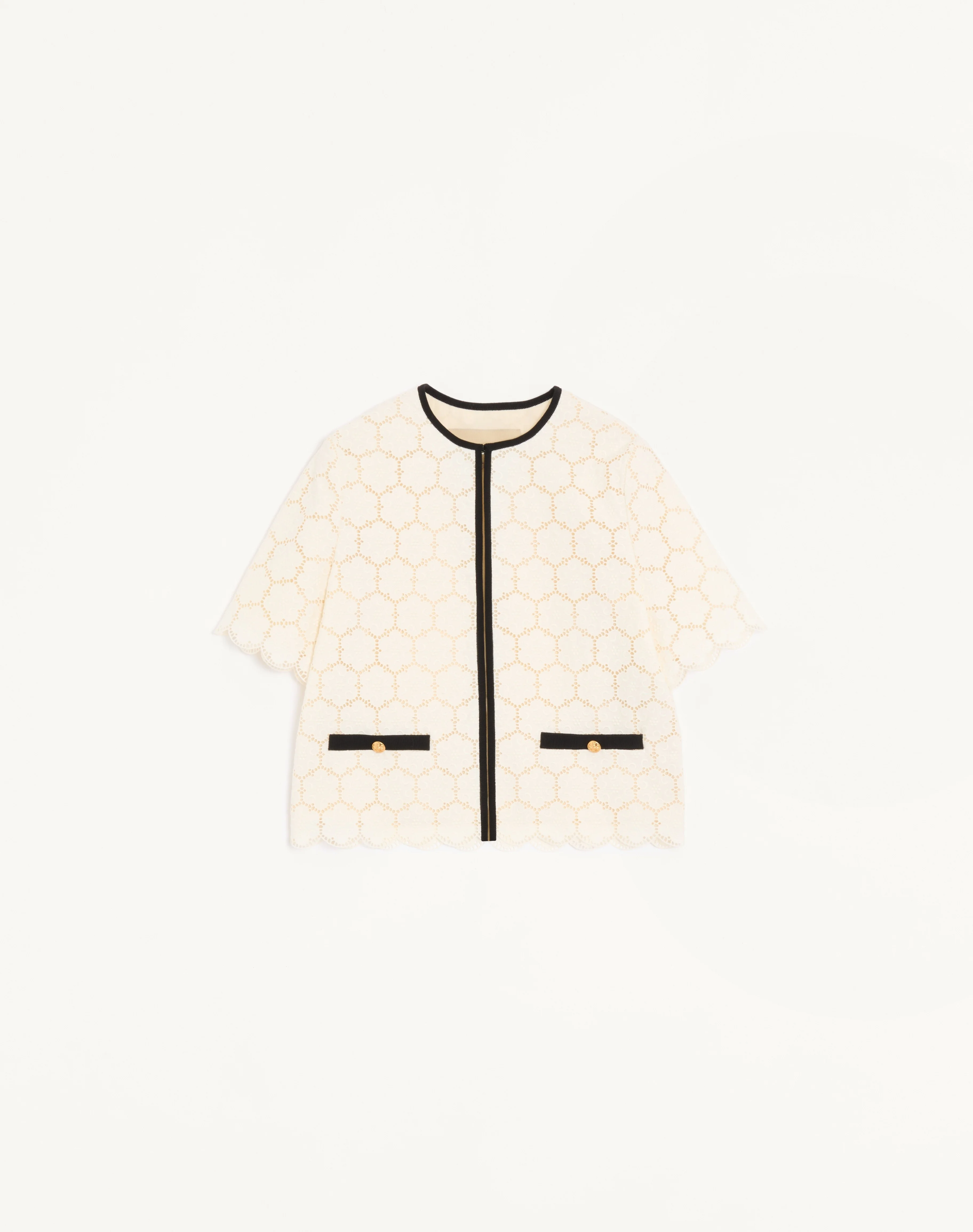 JACKET IN FLEURS A JOUR COTTON - 1