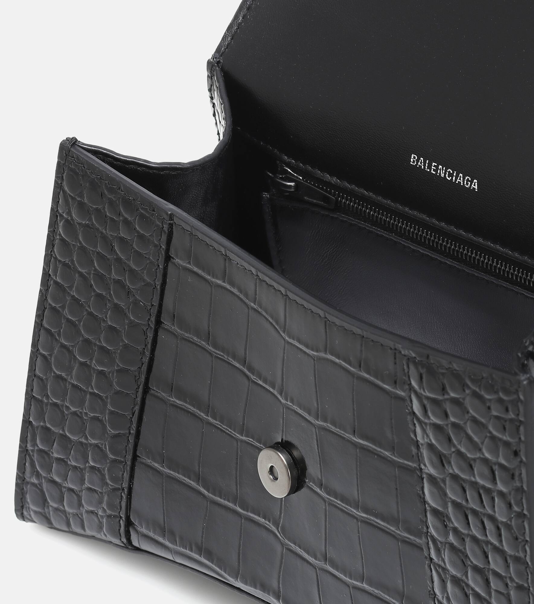 Hourglass Small leather shoulder bag - 3