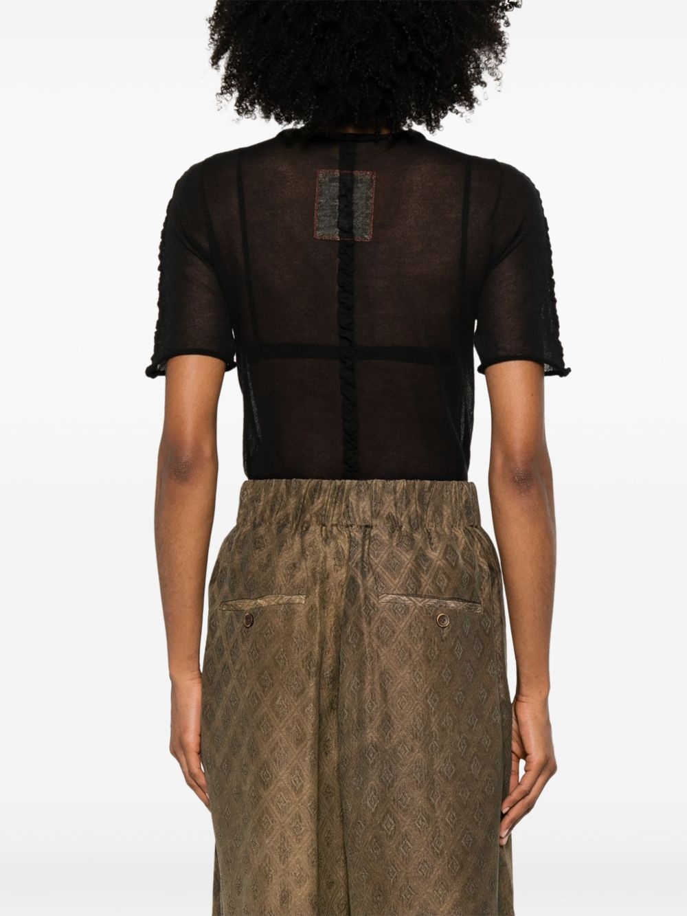 semi-sheer T-shirt - 4