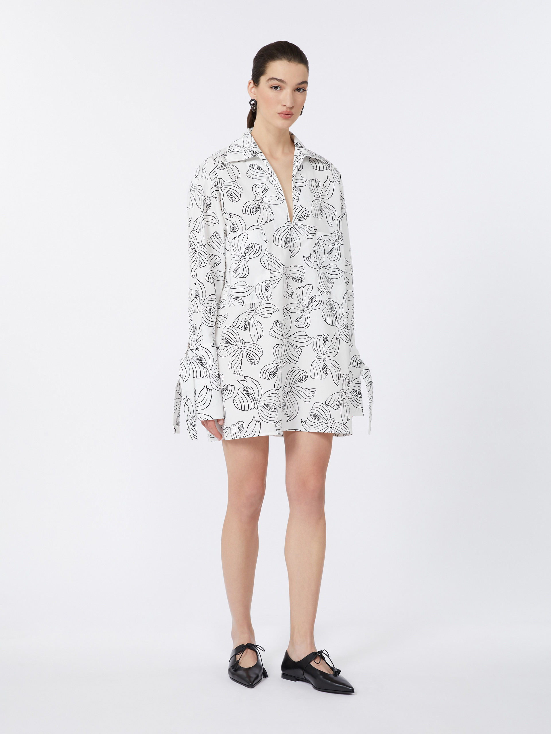 SANSA Printed cotton shirt dress - 2
