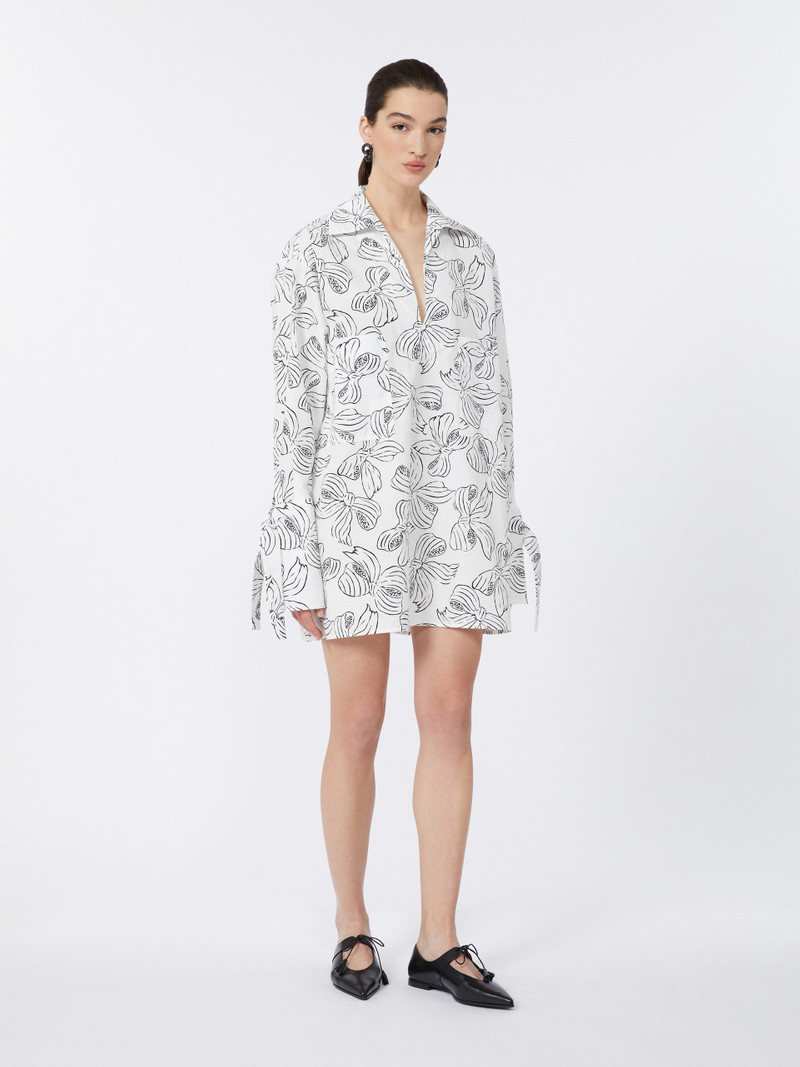 Max Mara SANSA Printed cotton shirt dress outlook