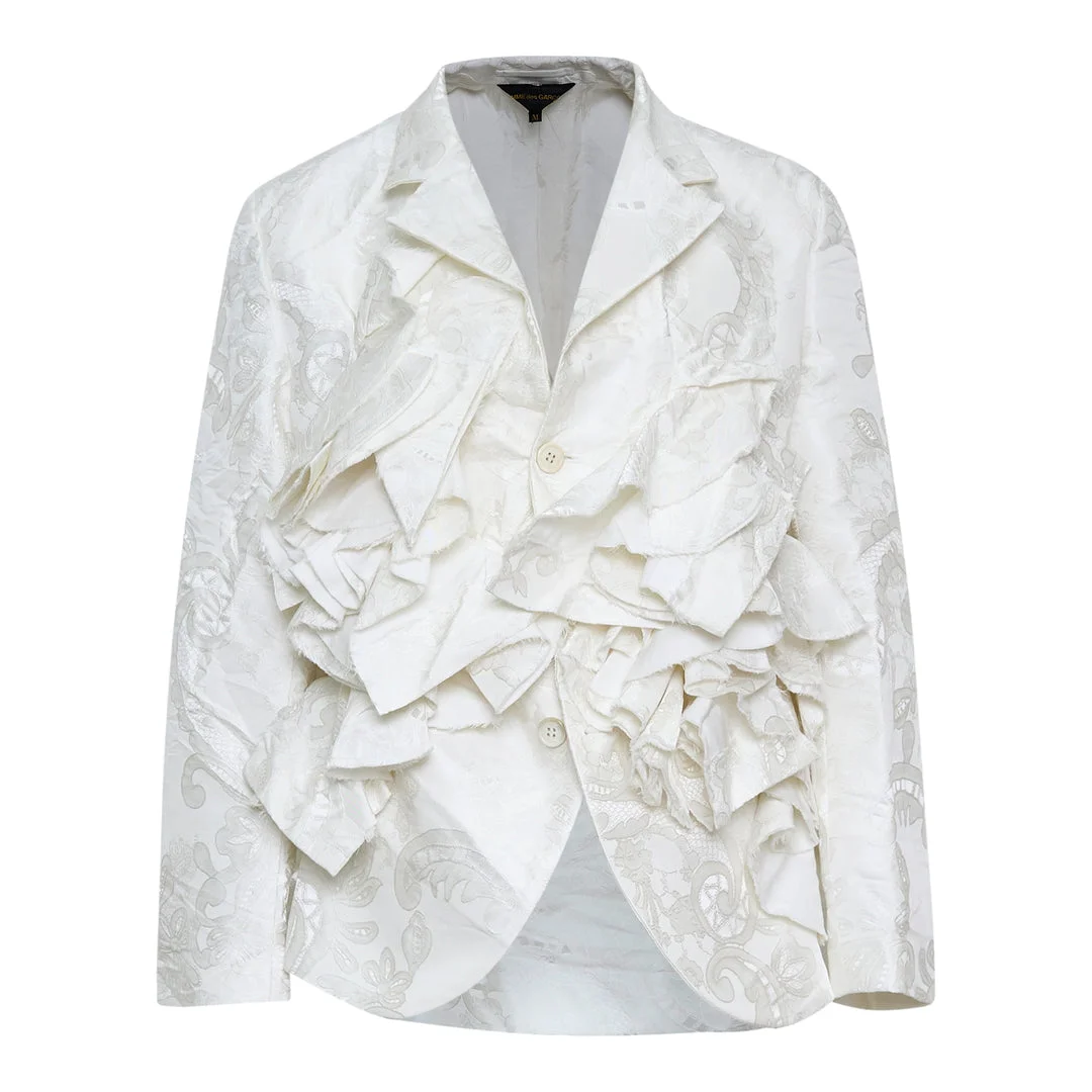 Polyester Grosgrain Lace Pattern Jacket - 1