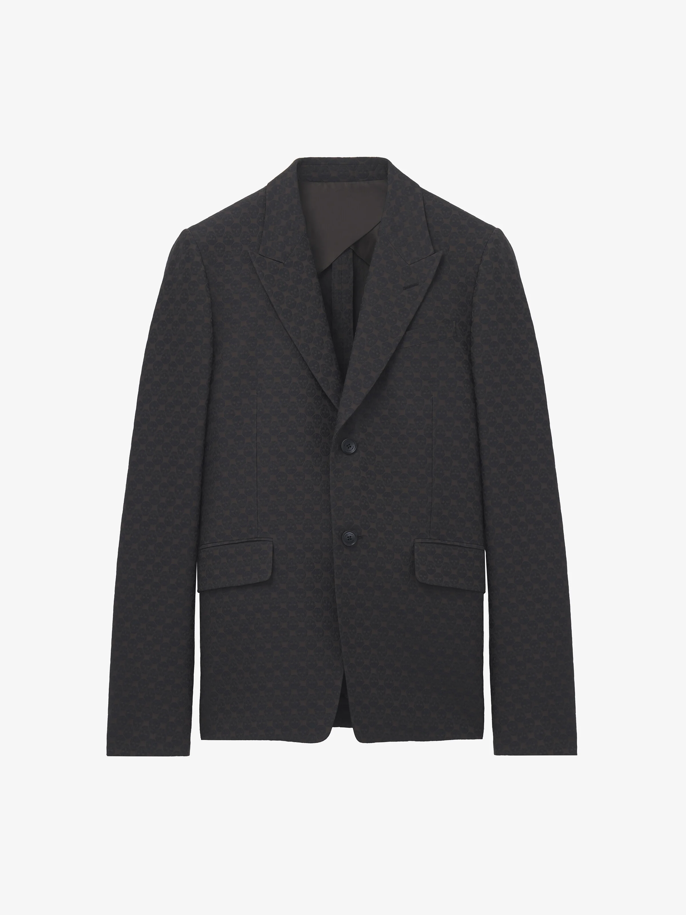 Skull Jacquard Single Breasted Jacket - 1